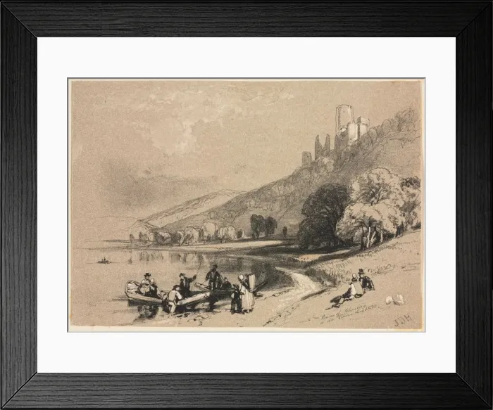 Framed Print : Sketches at Home and Abroad: Ruins of Schonberg on the Rhine, 1834 Framed Print : Sketches at Home and Abroad: Ruins of Schonberg on the Rhine, 1834