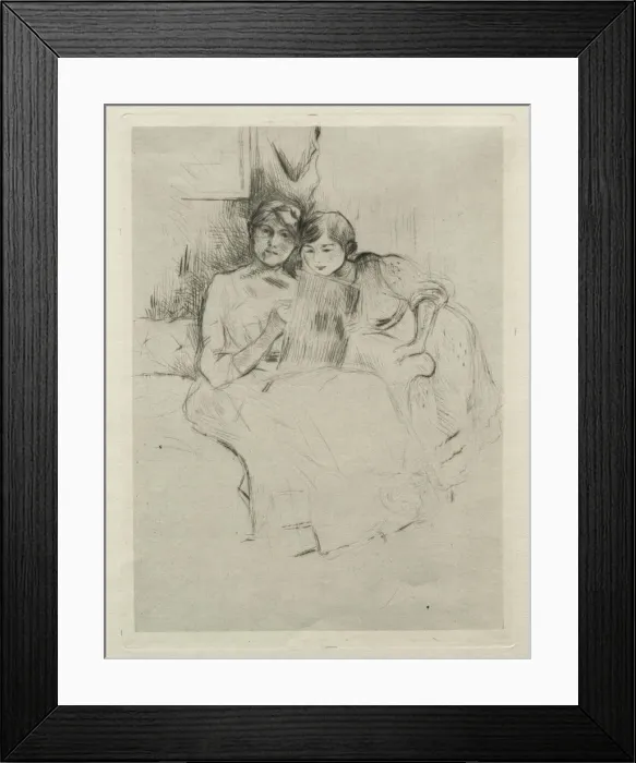 Framed Print : Sketching. Creator: Berthe Morisot (French, 1841-1895) Framed Print : Sketching. Creator: Berthe Morisot (French, 1841-1895)