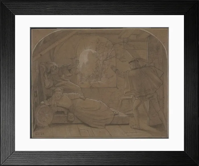 Framed Print : Sleeping Beauty (Dornroschen), 1864. Creator: Anonymous Framed Print : Sleeping Beauty (Dornroschen), 1864. Creator: Anonymous
