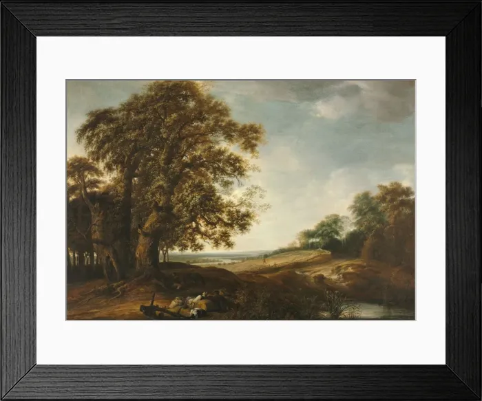 Framed Print : Sleeping Peasants near Fields (Parable of the Weeds), 1650-1653. Creator: Simon de Vlieger (Dutch Framed Print : Sleeping Peasants near Fields (Parable of the Weeds), 1650-1653. Creator: Simon de Vlieger (Dutch
