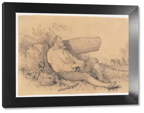 Sleeping Field Worker, 1842. Creator: Dominque Louis Papety (French, 1815-1849)