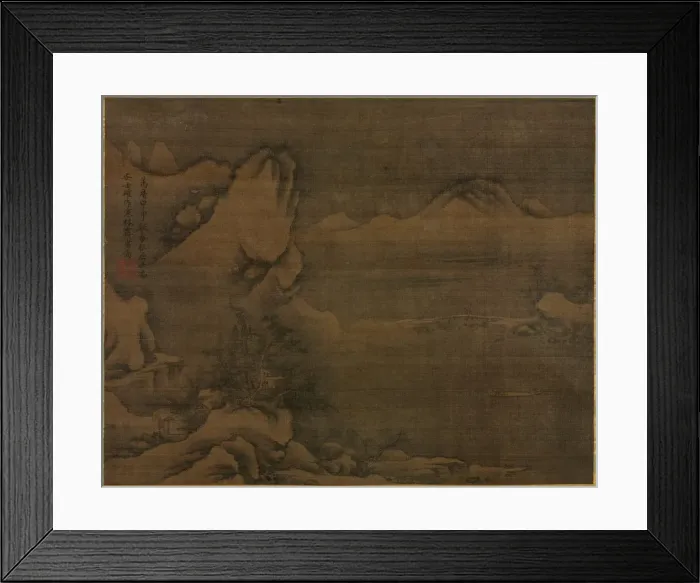 Framed Print : Snowscape with Figures, 1584. Creator: Kim Si (Korean, 1524-1593)
