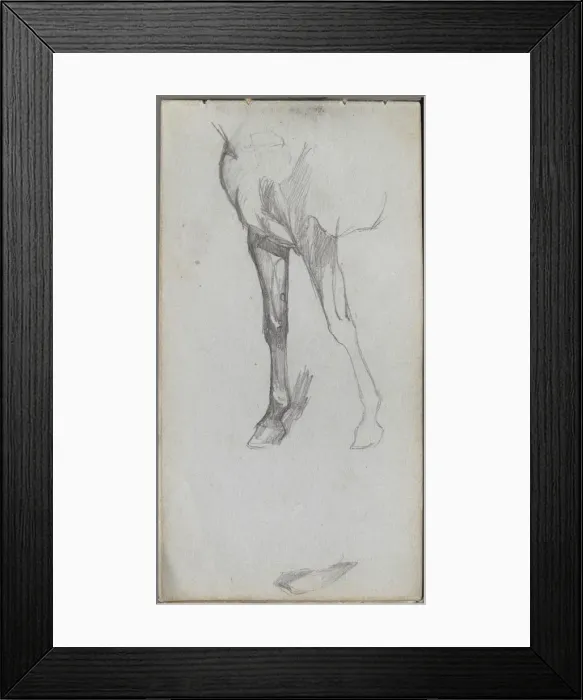 Framed Print : Sketchbook, page 66: Study of a Horse. Creator: Ernest Meissonier (French, 1815-1891) Framed Print : Sketchbook, page 66: Study of a Horse. Creator: Ernest Meissonier (French, 1815-1891)