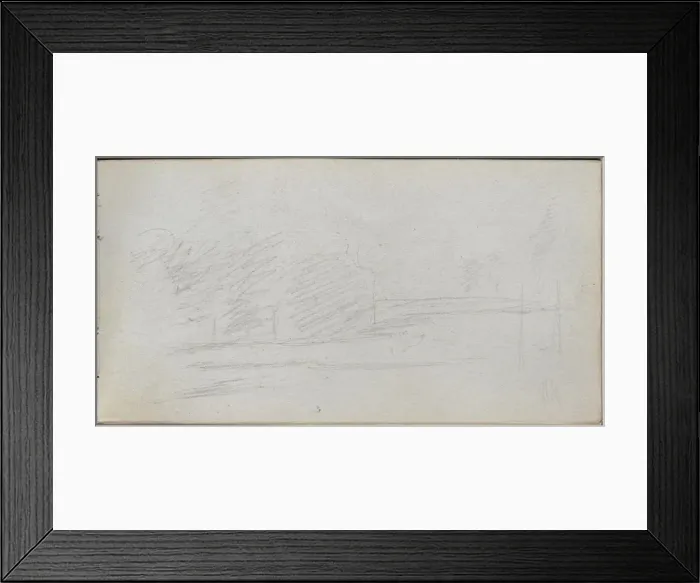 Framed Print : Sketchbook, page 78: Landscape Study. Creator: Ernest Meissonier (French, 1815-1891) Framed Print : Sketchbook, page 78: Landscape Study. Creator: Ernest Meissonier (French, 1815-1891)