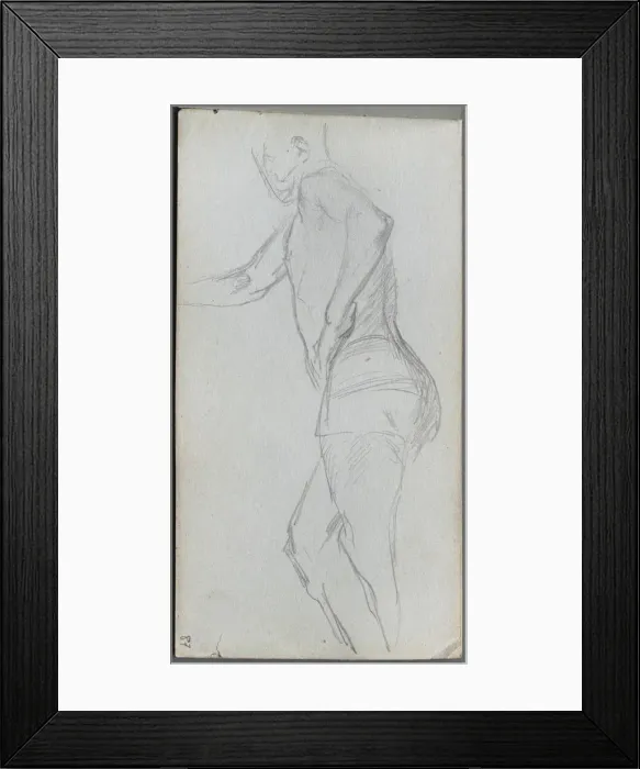 Framed Print : Sketchbook, page 87: Figure Study. Creator: Ernest Meissonier (French, 1815-1891) Framed Print : Sketchbook, page 87: Figure Study. Creator: Ernest Meissonier (French, 1815-1891)