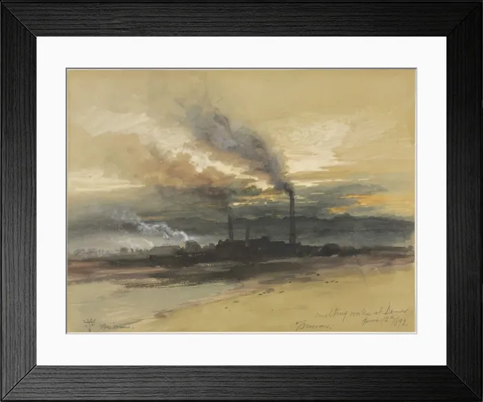 Framed Print : Smelting Works at Denver, 1892. Creator: Thomas Moran (American, 1837-1926) Framed Print : Smelting Works at Denver, 1892. Creator: Thomas Moran (American, 1837-1926)