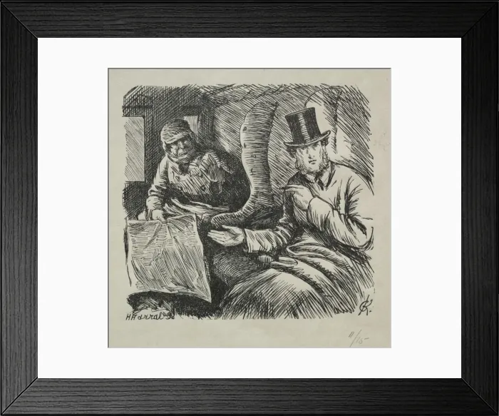Framed Print : Smoking Strictly Prohibited, 1868. Creator: Charles Samuel Keene (British, 1823-1891) Framed Print : Smoking Strictly Prohibited, 1868. Creator: Charles Samuel Keene (British, 1823-1891)