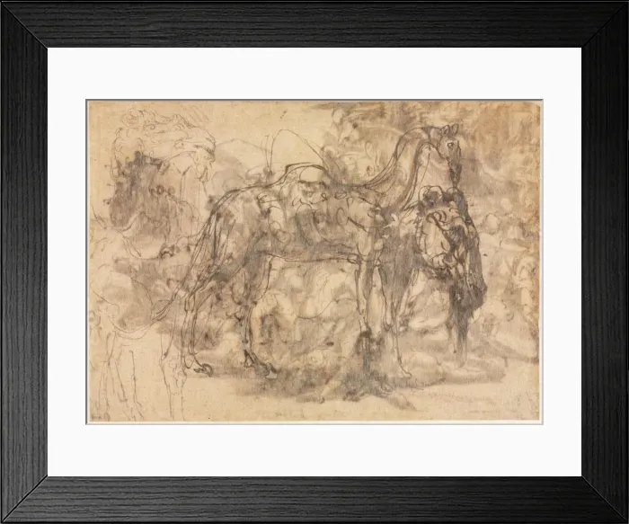 Framed Print : Sketches of Animals (verso), c. 1545 / 47. Creator: Perino del Vaga (Italian, 1500 / 01-1547) Framed Print : Sketches of Animals (verso), c. 1545 / 47. Creator: Perino del Vaga (Italian, 1500 / 01-1547)