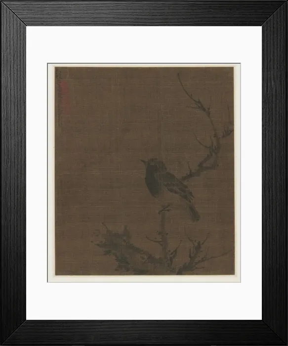 Framed Print : Sleeping Bird on a Prunus Branch, 1400s. Creator: Bian Wenjin (Chinese, about 1354-1428) Framed Print : Sleeping Bird on a Prunus Branch, 1400s. Creator: Bian Wenjin (Chinese, about 1354-1428)
