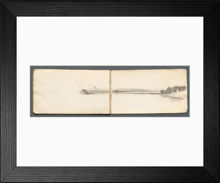 Framed Print : Sketchbook: Landscape with Sailboats, 1814. Creator: Samuel Prout (British, 1783-1852) Framed Print : Sketchbook: Landscape with Sailboats, 1814. Creator: Samuel Prout (British, 1783-1852)
