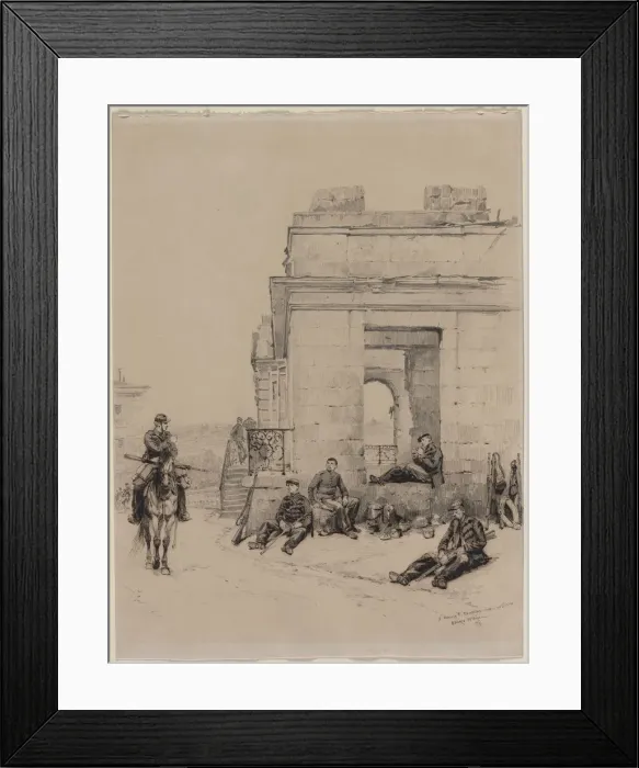Framed Print : Soldiers Resting, 1878. Creator: Edouard Detaille (French, 1848-1912) Framed Print : Soldiers Resting, 1878. Creator: Edouard Detaille (French, 1848-1912)