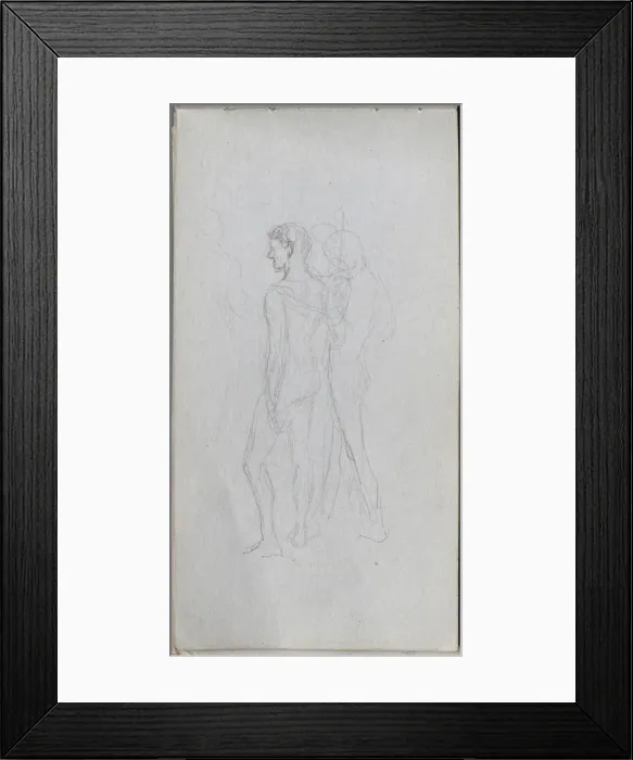 Framed Print : Sketchbook, page 92: Two Nudes. Creator: Ernest Meissonier (French, 1815-1891) Framed Print : Sketchbook, page 92: Two Nudes. Creator: Ernest Meissonier (French, 1815-1891)