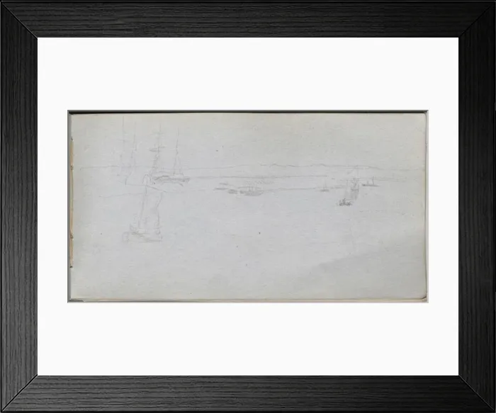 Framed Print : Sketchbook, page 94: Seascape. Creator: Ernest Meissonier (French, 1815-1891) Framed Print : Sketchbook, page 94: Seascape. Creator: Ernest Meissonier (French, 1815-1891)