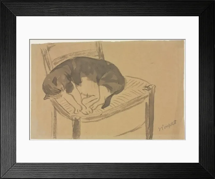 Framed Print : Sleeping Cat, first third 1900s. Creator: Jane Poupelet (French, 1878-1932) Framed Print : Sleeping Cat, first third 1900s. Creator: Jane Poupelet (French, 1878-1932)