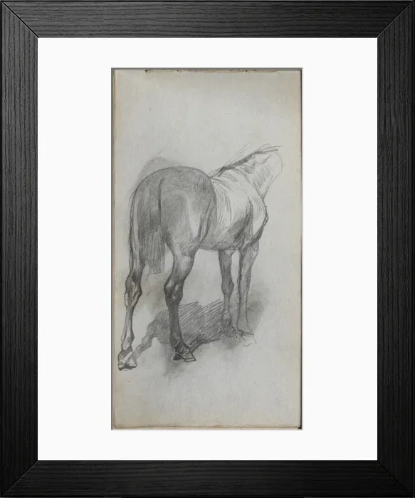 Framed Print : Sketchbook, page 76: Study of a Horse. Creator: Ernest Meissonier (French, 1815-1891) Framed Print : Sketchbook, page 76: Study of a Horse. Creator: Ernest Meissonier (French, 1815-1891)