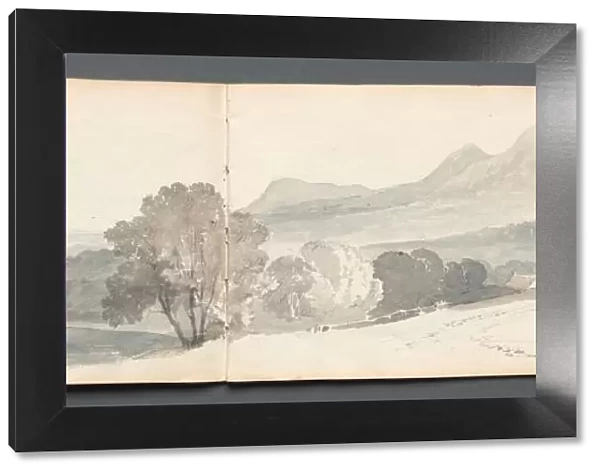 Sketchbook: Eildon Hills, 1814. Creator: Samuel Prout (British, 1783-1852)