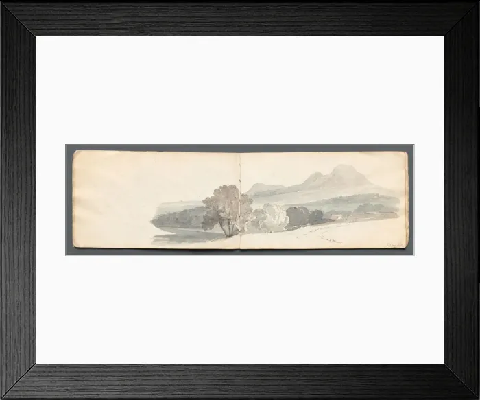 Framed Print : Sketchbook: Eildon Hills, 1814. Creator: Samuel Prout (British, 1783-1852) Framed Print : Sketchbook: Eildon Hills, 1814. Creator: Samuel Prout (British, 1783-1852)
