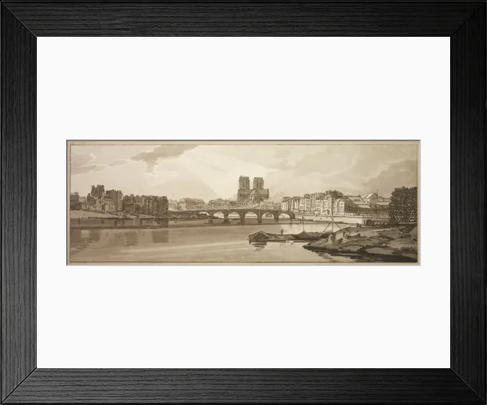 Framed Print : A Selection of Twenty of the Most Picturesque Views in Paris: View of Pont de la Tournelle Framed Print : A Selection of Twenty of the Most Picturesque Views in Paris: View of Pont de la Tournelle