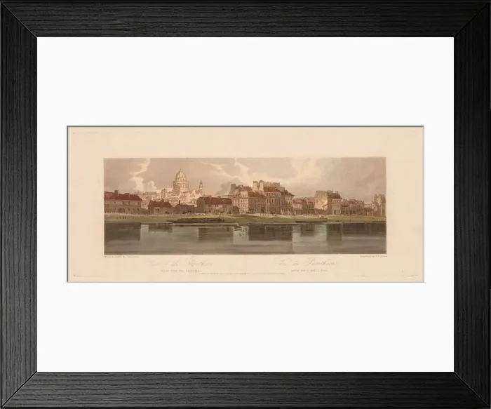 Framed Print : A Selection of Twenty of the Most Picturesque Views in Paris: View of the Pantheon Framed Print : A Selection of Twenty of the Most Picturesque Views in Paris: View of the Pantheon