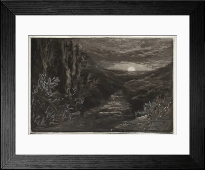 Framed Print : A Moorland Stream. Creator: Francis Seymour Haden (British, 1818-1910) Framed Print : A Moorland Stream. Creator: Francis Seymour Haden (British, 1818-1910)