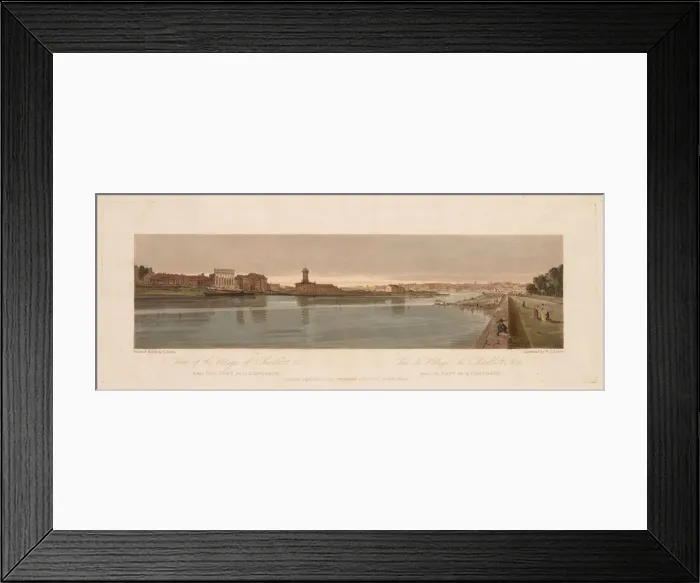 Framed Print : A Selection of Twenty of the Most Picturesque Views in Paris: View of the Village Framed Print : A Selection of Twenty of the Most Picturesque Views in Paris: View of the Village
