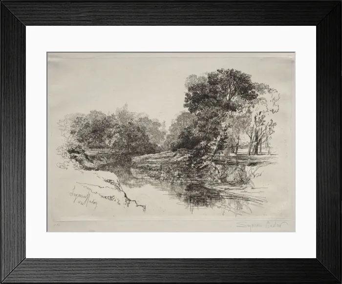 Framed Print : A River in Ireland, 1864. Creator: Francis Seymour Haden (British, 1818-1910) Framed Print : A River in Ireland, 1864. Creator: Francis Seymour Haden (British, 1818-1910)