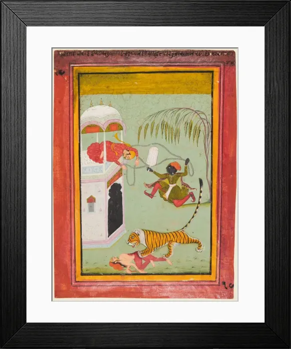 Framed Print : A page from a Punishment series: Punishment for murder, c. 1760. Creator: Unknown Framed Print : A page from a Punishment series: Punishment for murder, c. 1760. Creator: Unknown