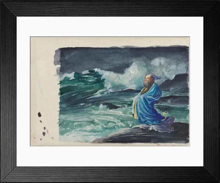 Framed Print : A Rishi Stirring Up a Storm, 1897. Creator: John La Farge (American, 1835-1910) Framed Print : A Rishi Stirring Up a Storm, 1897. Creator: John La Farge (American, 1835-1910)