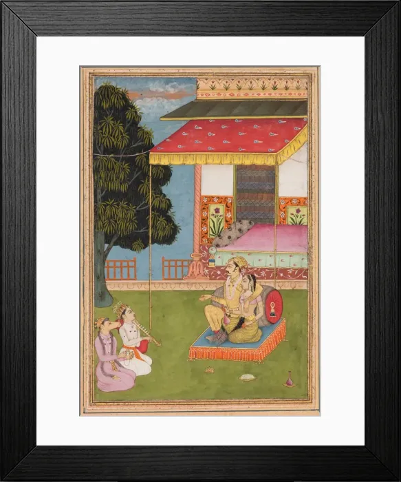 Framed Print : A page from a Ragamala series: Sri Raga, 1695. Creator: Nasiruddin (Indian) Framed Print : A page from a Ragamala series: Sri Raga, 1695. Creator: Nasiruddin (Indian)