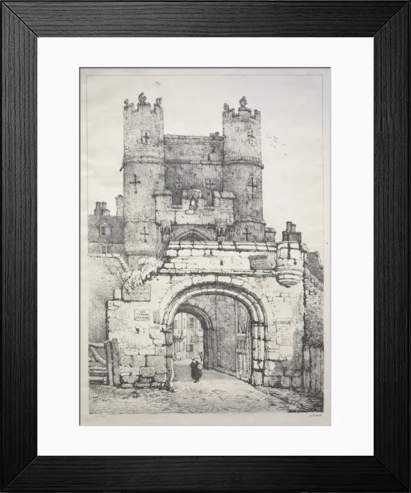 Framed Print : A Series of Ancient Buildings and Rural Cottages in the North of England: At York Framed Print : A Series of Ancient Buildings and Rural Cottages in the North of England: At York