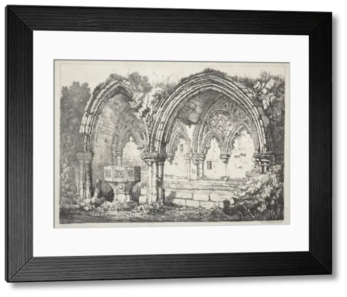 Framed Print : A Series of Ancient Buildings and Rural Cottages in the North of England: Part of Kirkham Abbey Framed Print : A Series of Ancient Buildings and Rural Cottages in the North of England: Part of Kirkham Abbey