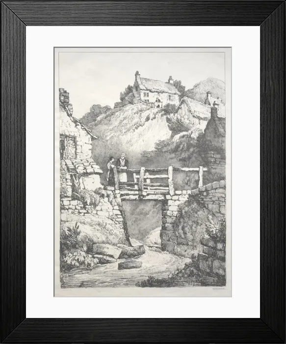 Framed Print : A Series of Ancient Buildings and Rural Cottages in the North of England: Runswick, 1821 Framed Print : A Series of Ancient Buildings and Rural Cottages in the North of England: Runswick, 1821