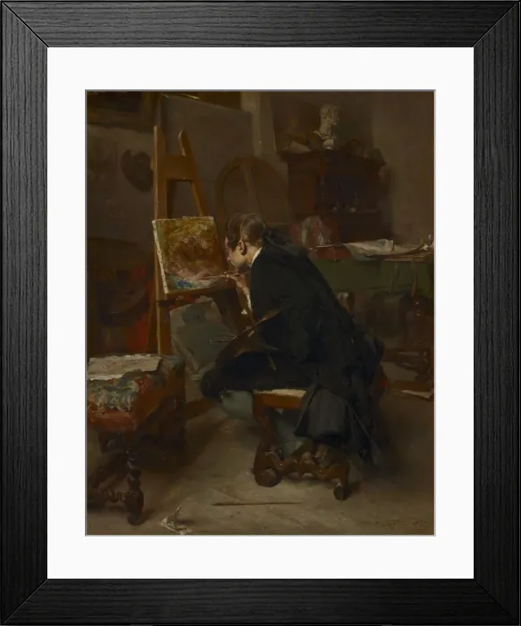 Framed Print : A Painter, 1855. Creator: Ernest Meissonier (French, 1815-1891) Framed Print : A Painter, 1855. Creator: Ernest Meissonier (French, 1815-1891)