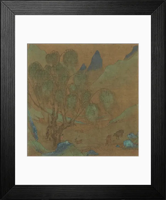 Framed Print : A Pastoral Scene, 1271-1368(?). Creator: Unknown Framed Print : A Pastoral Scene, 1271-1368(?). Creator: Unknown