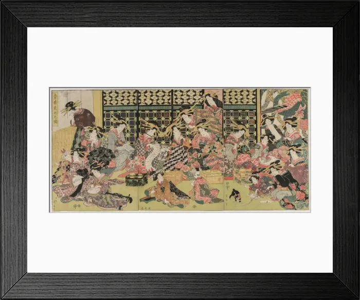 Framed Print : A Picture of the Viewing in the Pleasure Quarters, 1810s. Creator: Kikugawa Eizan (Japanese Framed Print : A Picture of the Viewing in the Pleasure Quarters, 1810s. Creator: Kikugawa Eizan (Japanese
