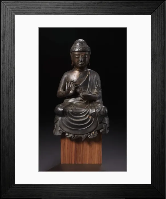 Framed Print : A Preaching Buddha, 8th century. Creator: Unknown Framed Print : A Preaching Buddha, 8th century. Creator: Unknown