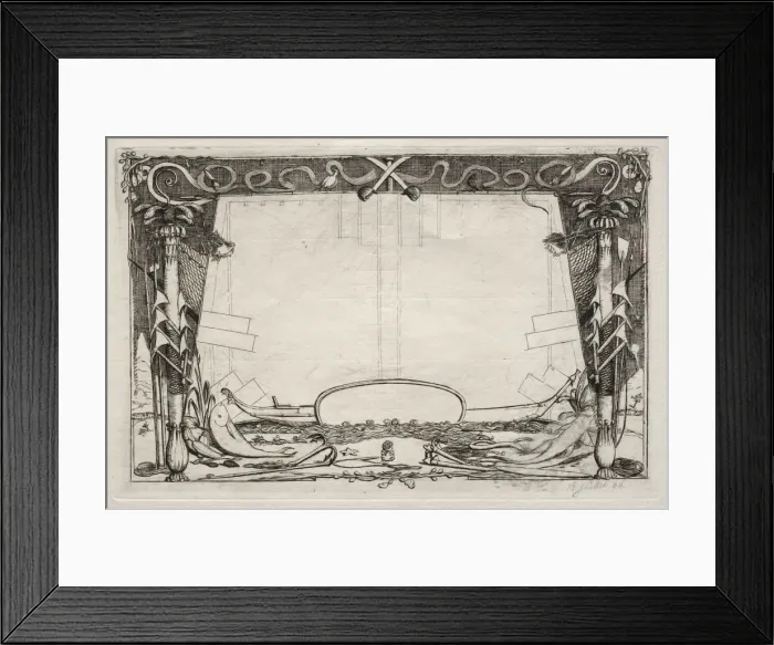 Framed Print : A Voyage to New Zealand (1842-1846): Cover, 1866. Creator: Charles Meryon (French, 1821-1868) Framed Print : A Voyage to New Zealand (1842-1846): Cover, 1866. Creator: Charles Meryon (French, 1821-1868)