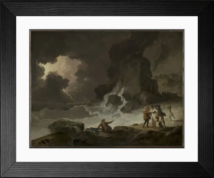 Framed Print : A Storm Behind the Isle of Wight, c. 179(?). Creator: Julius Caesar Ibbetson (British, 1759-1817) Framed Print : A Storm Behind the Isle of Wight, c. 179(?). Creator: Julius Caesar Ibbetson (British, 1759-1817)