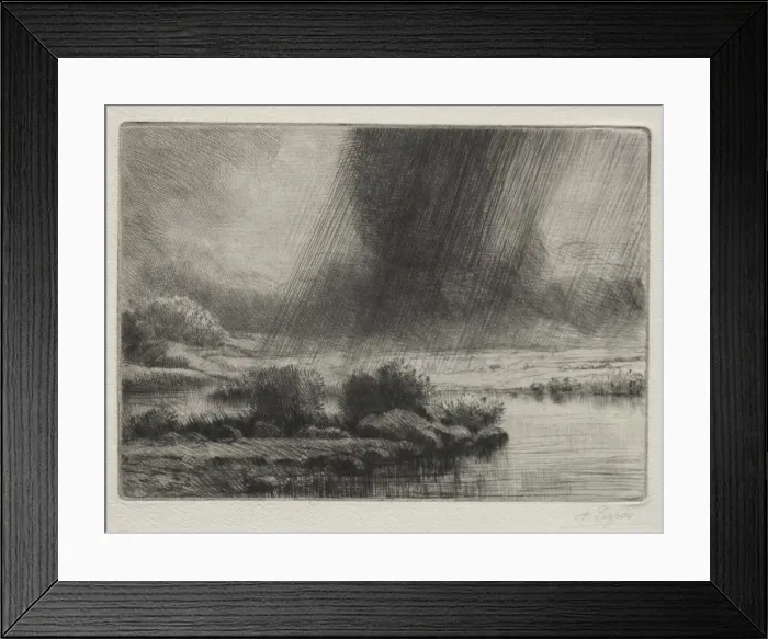 Framed Print : A Storm. Creator: Alphonse Legros (French, 1837-1911) Framed Print : A Storm. Creator: Alphonse Legros (French, 1837-1911)