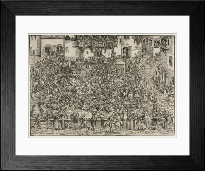 Framed Print : A Tournament, 1506. Creator: Lucas Cranach (German, 1472-1553) Framed Print : A Tournament, 1506. Creator: Lucas Cranach (German, 1472-1553)