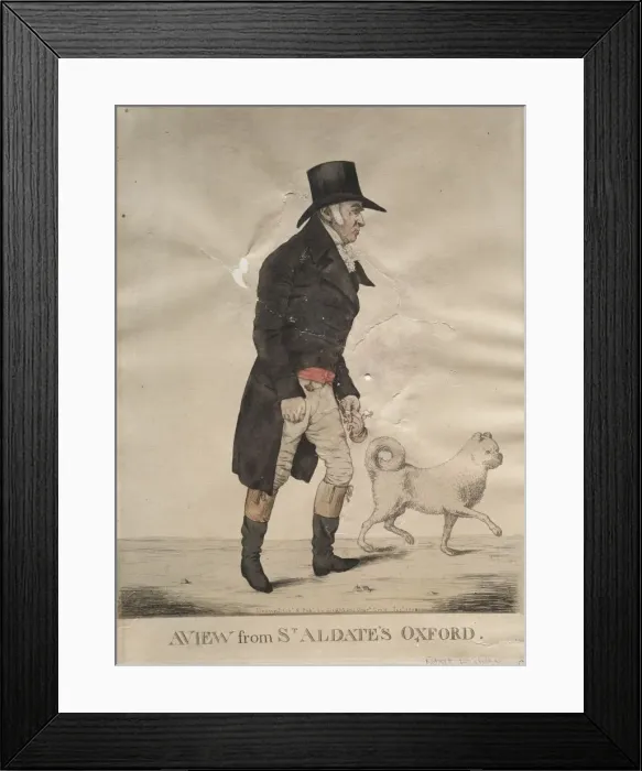 Framed Print : A View from St. Aldates, Oxford. Creator: Richard Dighton (British, 1795-1880) Framed Print : A View from St. Aldates, Oxford. Creator: Richard Dighton (British, 1795-1880)