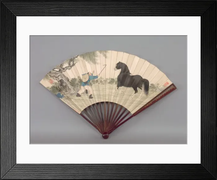 Framed Print : A Vignette of Life on the Frontier, c. 1717-22. Creator: Giuseppe Castiglione (Italian Framed Print : A Vignette of Life on the Frontier, c. 1717-22. Creator: Giuseppe Castiglione (Italian