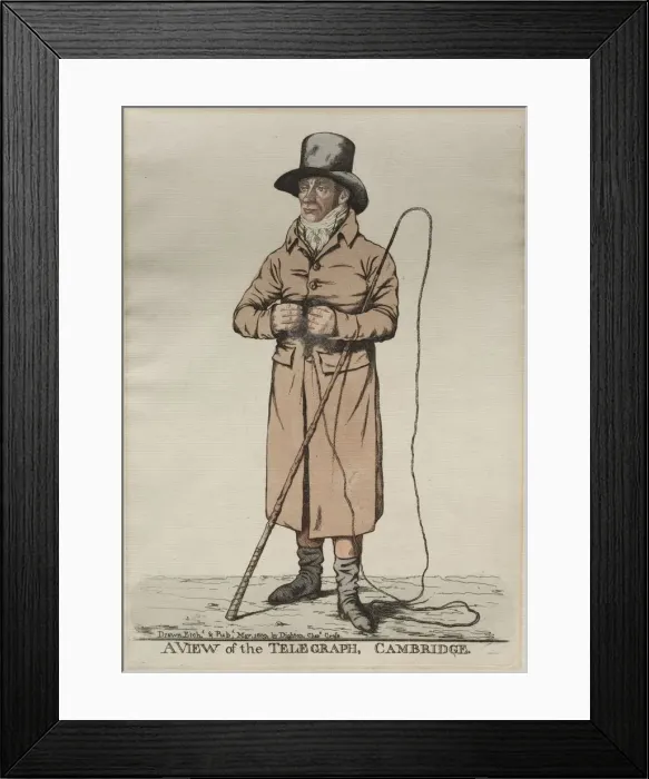 Framed Print : A View of the Telegraph, Cambridge, 1809. Creator: Richard Dighton (British, 1795-1880) Framed Print : A View of the Telegraph, Cambridge, 1809. Creator: Richard Dighton (British, 1795-1880)