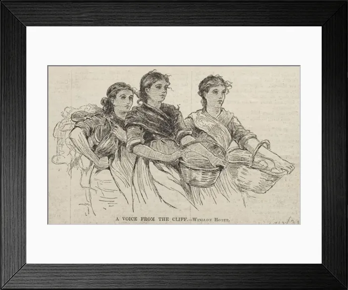Framed Print : A Voice from the Cliff. Creator: Winslow Homer (American, 1836-1910) Framed Print : A Voice from the Cliff. Creator: Winslow Homer (American, 1836-1910)