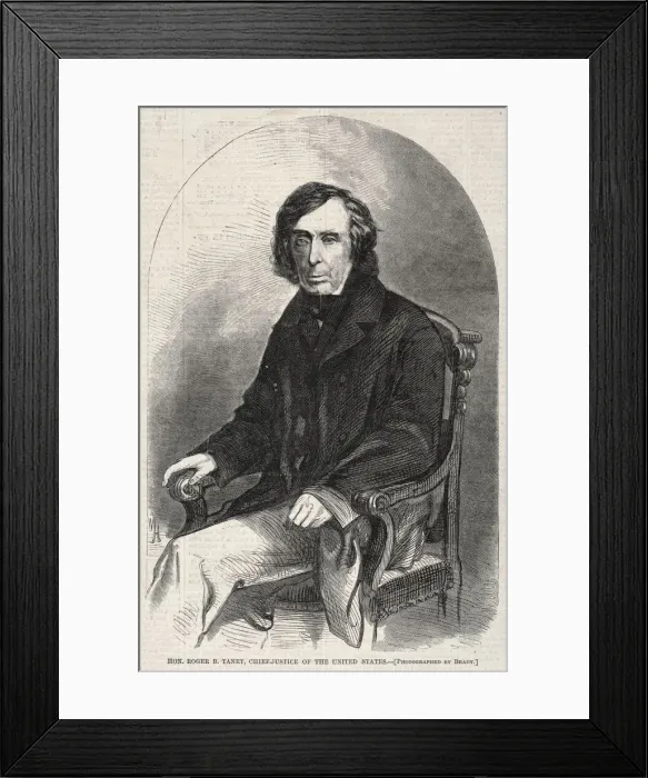 Framed Print : Hon. Roger B. Taney, Chief Justice of the United States, 1860. Creator: Winslow Homer (American Framed Print : Hon. Roger B. Taney, Chief Justice of the United States, 1860. Creator: Winslow Homer (American