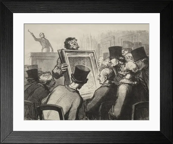 Framed Print : Hotel Bouillon: Picture Enthusiasts. Creator: Honore Daumier (French, 1808-1879) Framed Print : Hotel Bouillon: Picture Enthusiasts. Creator: Honore Daumier (French, 1808-1879)