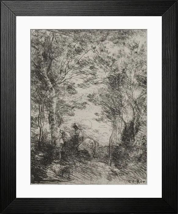 Framed Print : Horseman in the Woods, original impression 1854, printed in 1921 Framed Print : Horseman in the Woods, original impression 1854, printed in 1921