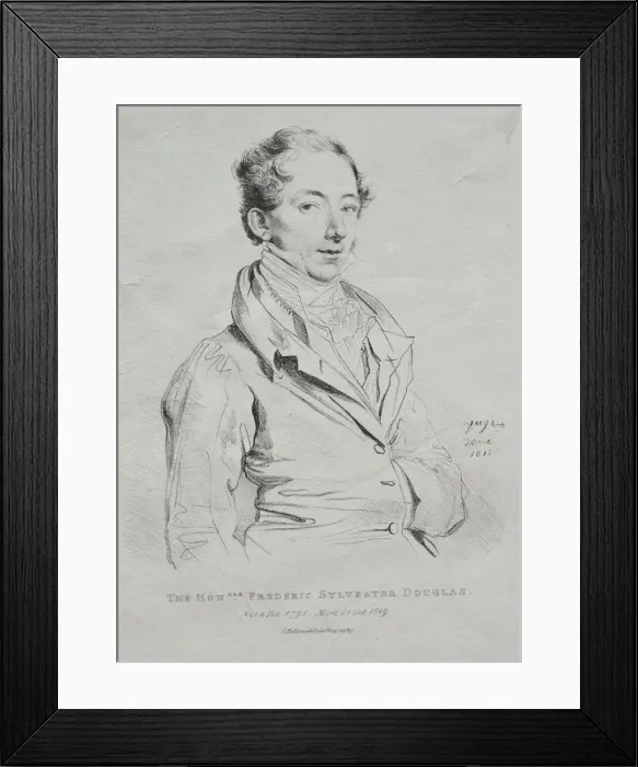 Framed Print : Honorable Frederic Sylvester Douglas, 1815. Creator: Jean-Auguste-Dominique Ingres (French Framed Print : Honorable Frederic Sylvester Douglas, 1815. Creator: Jean-Auguste-Dominique Ingres (French