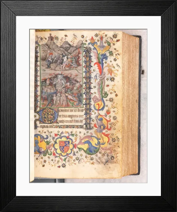 Framed Print : Hours of Charles the Noble, King of Navarre (1361-1425): fol. 106r, Last Judgment, c Framed Print : Hours of Charles the Noble, King of Navarre (1361-1425): fol. 106r, Last Judgment, c