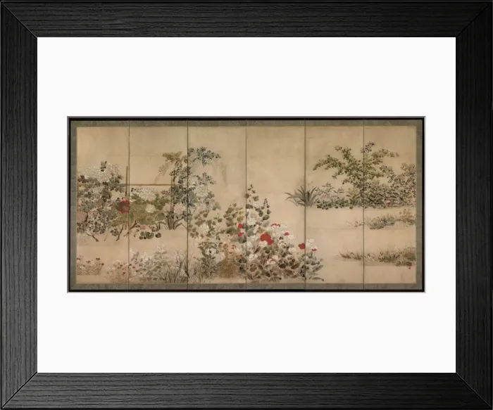 Framed Print : Flowers of the Four Seasons, mid-1600s. Creator: Kitagawa S?setsu (Japanese, active 1639-50) Framed Print : Flowers of the Four Seasons, mid-1600s. Creator: Kitagawa S?setsu (Japanese, active 1639-50)